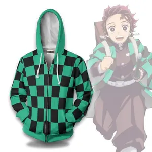 Pemagear Tanjiro Kamado Pattern 3D All Over Print Hoodie