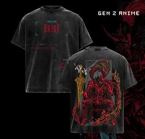 Igris Solo Leveling Vintage Washed Oversized Tee – Shadow Knight Heavy Cotton Anime Streetwear Hoodie, Dark Otaku Graphic Top 2025