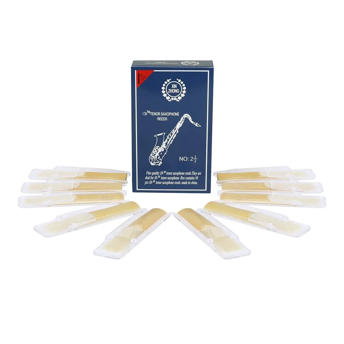 Bb Clarinet Reeds, 2 Sets Smooth Beautiful Saxophone Reeds, Musical Instrument Accessories for Students & Professionals