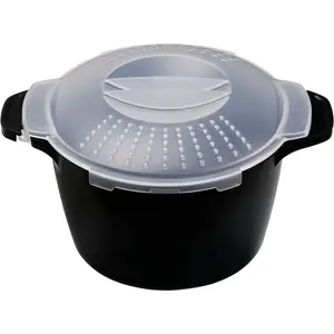 Professional Large Micro Cookware 2 Quart Microwave Steamer for Vegetables Cooker for Microwave BPA Free Dishwasher Safe