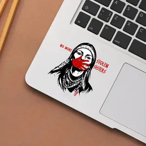 MMIW Awareness Red Hand UV Sticker, Decal No More St0len Sister Indigenous Awareness Vinyl Sticker, Native American Car Laptop Water Bottle Sticker