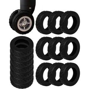 16 Pcs Silicone Luggage Wheel Covers for 2-2.4'', Rolling Suitcase Wheel Protector