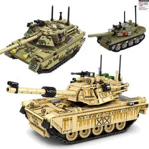 Army Tank Building Set, 801pcs Wwii M1a2 Abrams Model with Soldier Figures, Creative Toy Gift for Kids and Adults, Immersive Military Theme Build Experience