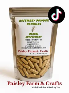 Rosemary Powder Capsules – 100% Natural Herbal Supplement (300 Count)