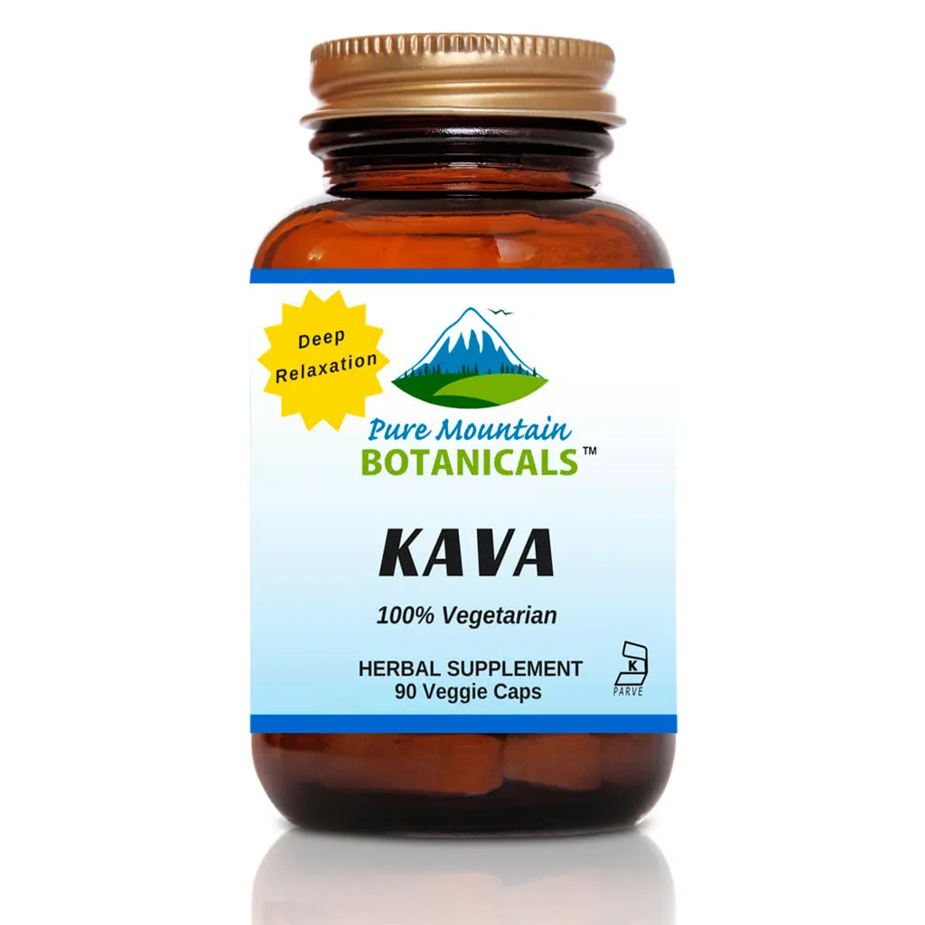 Kava Kava Capsules - 90 Kosher Veggie Caps