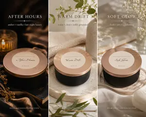 Luxury Body Oil Candle – Warm Drift | Vegan | Skin-Loving Oils | 8 oz