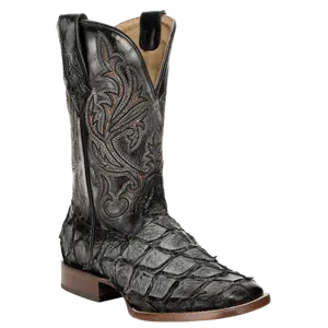 Corral Men's Green Pirarucu Embroidery Square Toe Western Boot A5055
