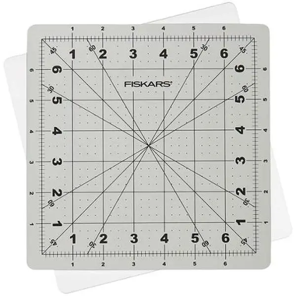 Fiskars Gray Rotating Rotary Cutting Mat 7x7" 1065501