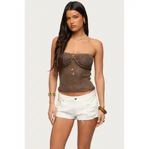 Dangling Charm Sequin Knit Top