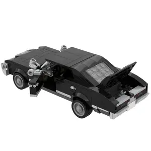 MOC Supernatural Impala Car Model Building Blocks Movie Supernatural 1967 Chevroleted Impala Black Car Brick Toy Adult Gift