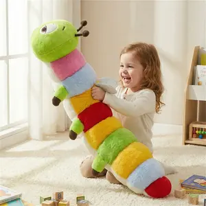 Colorful Bee Caterpillar Plush Toy, Kids Room Decor, Birthday Gift, Graduation Season, April Fools' Day, Halloween Decoration