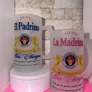 PADRINO MADRINA MÁS CHINGONA 16oz Beautiful Frosted  Mug Washable Reusable Drinkware