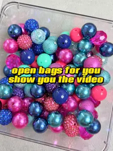 Tara(9903)gc.Magenta Mirage mixed colors beads