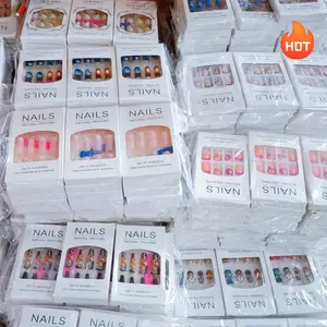 360pcs of Randomly Assorted Nail Designs in Medium, Short, And Long Lengths, Featuring Square, Almond, Oval, And Ballet Shapes. These Stylish And Shiny Nail Products Are Removable False Nails That Enhance Your Look And Showcase The Beauty of Your Nai