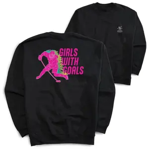 Hockey Crewneck Sweatshirt - Girls With Goals (Back Design)