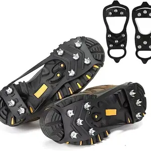 Outdoor anti-slip ice cleat shoe covers, slip-resistant, suitable for mountaineering and skiing, durable anti-slip tool