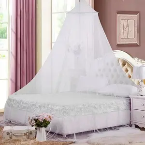 Bed Canopy Mosquito Net for Girls Room Decor - Insect Protection Hanging Canopy for Adults, Babies, Outdoor Camping, White No Opening