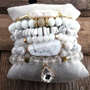 6pc Boho Beaded Stack Bracelet Sets