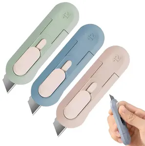 [6pcs New Deal] Wrap Box Opener Set for Effortless Unpacking, Precision Mini Cutters, Cardboard Cutter for Easy Use at Home School Office, Arts Crafts, Cartons Safe Auto-Rebound Design