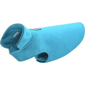 Windproof Plush Sport Vest Dog Clothes Night Reflective Warm Pet Jacket No Pull No Choke Eco-Friendly for Small and Large Dogs Blue S