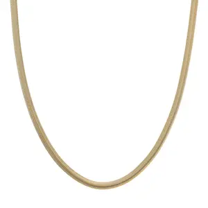 Serpent Flow Necklace 20-22 Inches in ION Plated Yellow Gold Stainless Steel