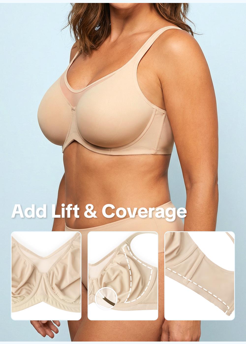 HSIA Cool Cardi Comfort Plus Size Bra Ice Silk Bra Underwire Smoothing Seamless Soft Fabric Wide Adjustable Strap Full Coverage Unlined Minimizer T-shirt Bra HSIA Cool Cardi Comfort Plus Size Bra Ice Silk Bra Underwire Smoothing Seamless Soft Fabric Wide Adjustable Strap Full Coverage Unlined Minimizer T-shirt Bra