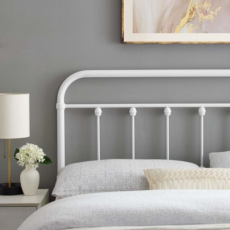 Modway Sage Queen Metal Headboard in White