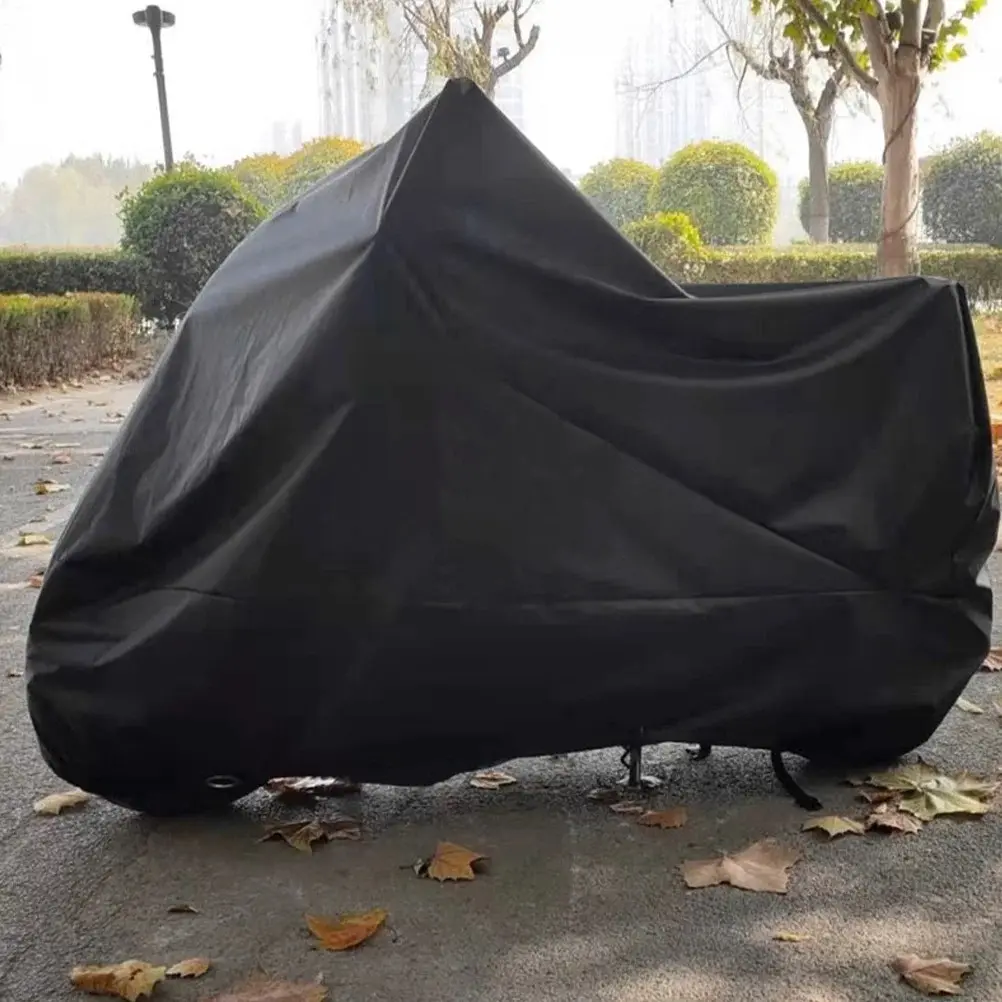 Heavy-Duty EVA All-Season Motorcycle & Bike Cover - UV Protection, Snowproof, Fit for Most Vehicles, Black & Gray, Outdoor Vehicle Protection, Stylish Motorcycle Cover, UV Resistant Covering, Protector