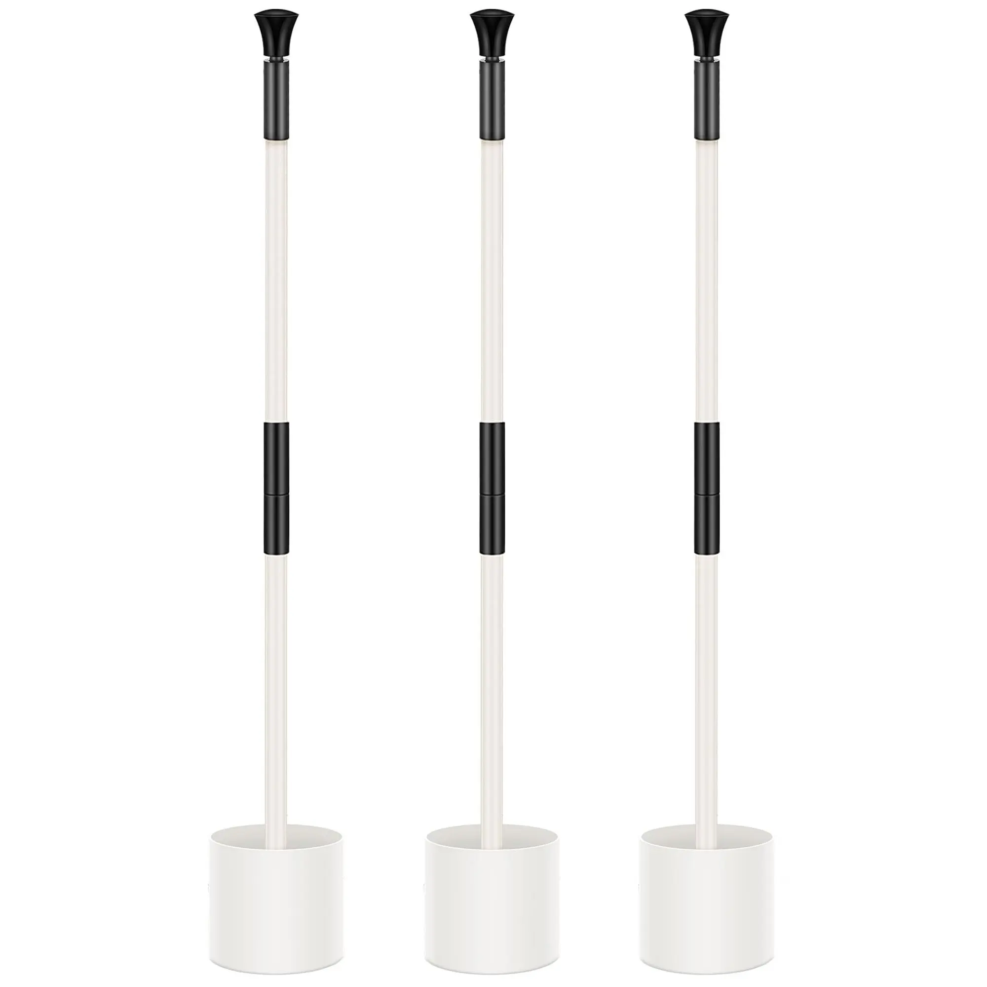 Set Of 3 Golf Flagsticks Putting Green Flagstick Flag Stick For Yard Portable Fiberglass 2-section Chipping Greens Practice Course Backyard Indoor Outdoors  2.4 Feet