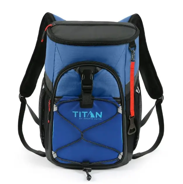Titan by Arctic Zone 24 Can Backpack Cooler, 16 Quart, Ocean Blue