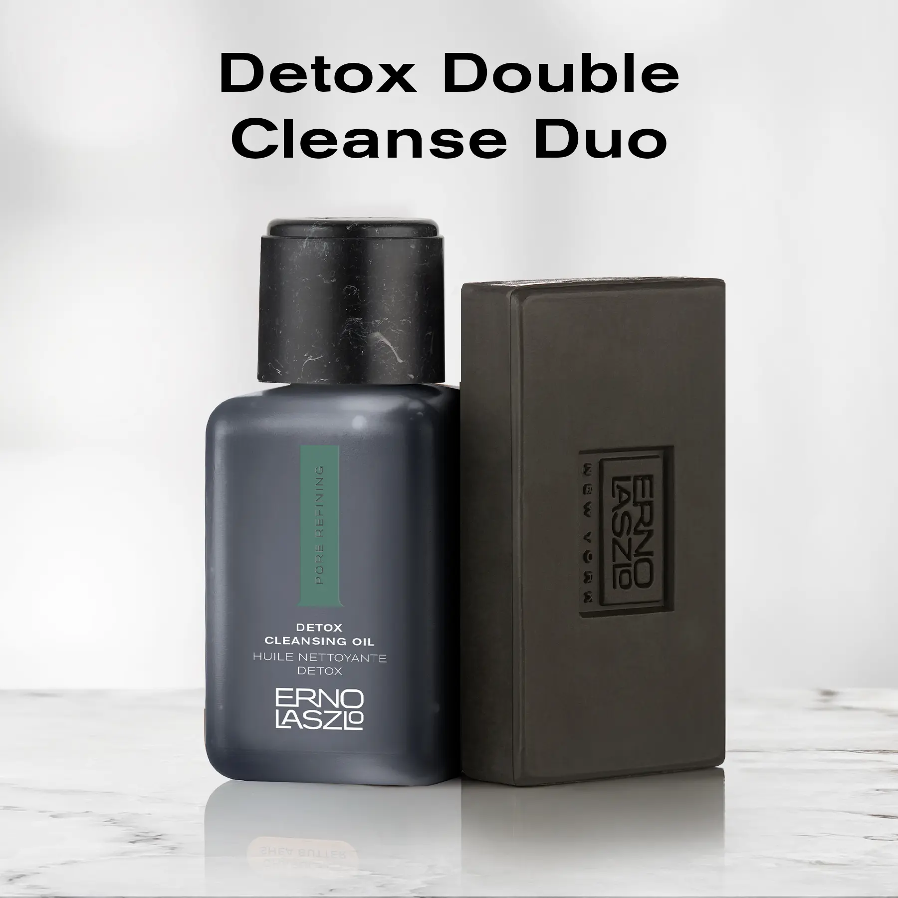 Detox Double Cleansing Duo, The Cleansing Duo for Oily & Combo Skin — Melts off SPF, Makeup, Dirt + Unclogs Pores Daily Shea
