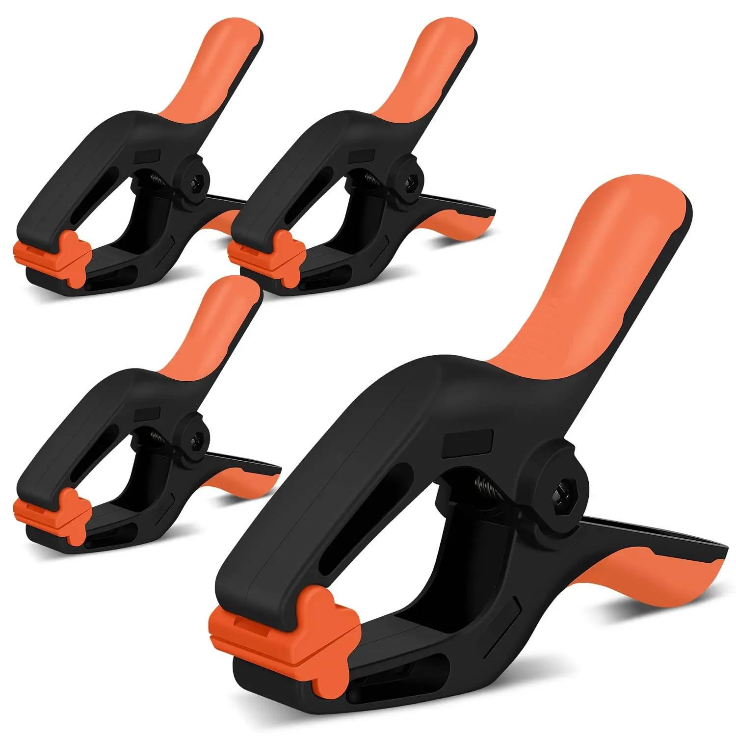 HORUSDY 8-Pack Spring Clamps Heavy Duty, 5-inch Large Plastic Clamps for Crafts with 2-3/8Inch Jaw Opening for DIY, Gluing, Clamping and Securing