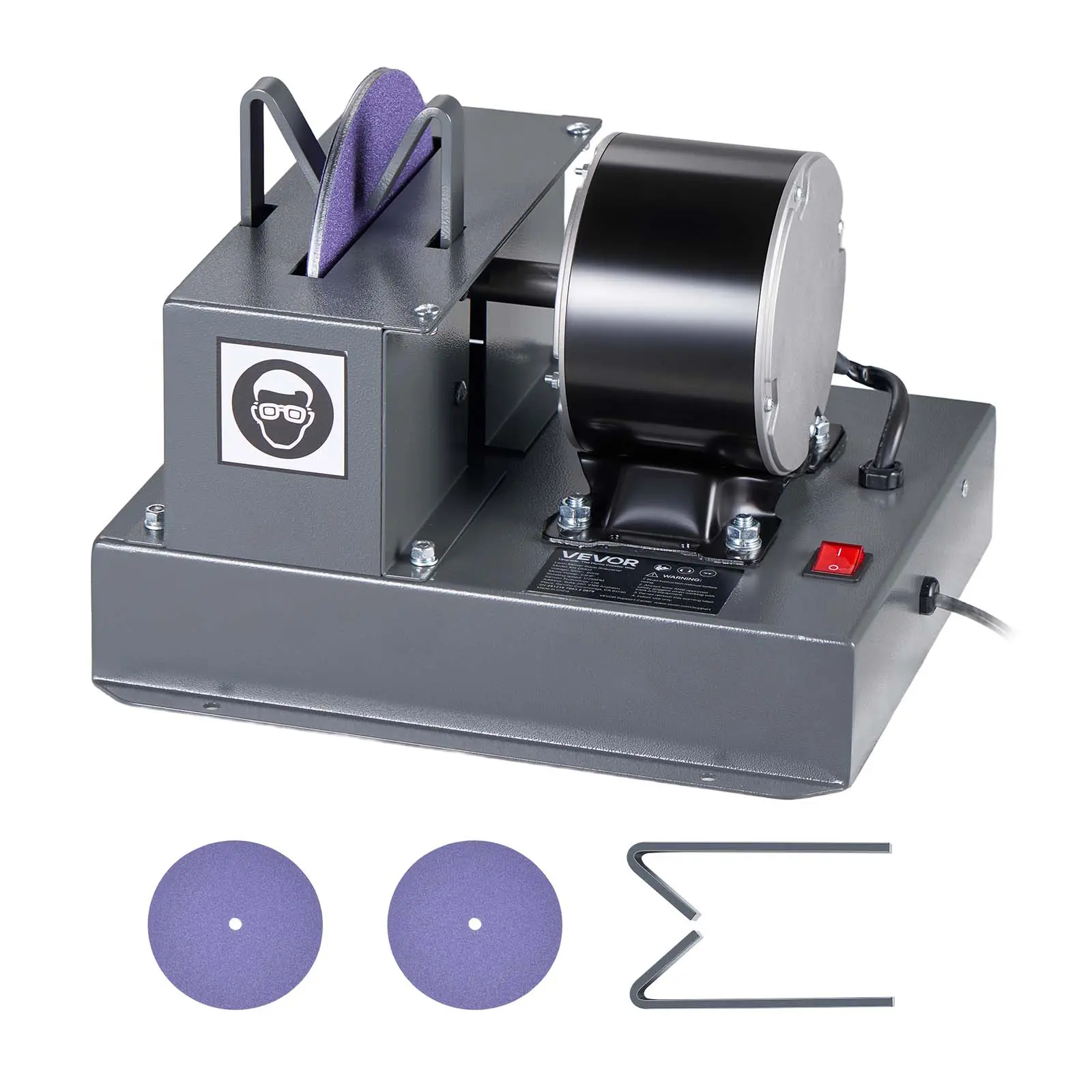 【Summerfinds】VEVOR Lawn Mower Blade Sharpener,1/3HP Lawnmower Blades Grinder with 7" Ceramic Grinding Wheel30° or 40° Blade Sharpening Machine for High LiftLow LiftGator & Flat Blades,father'sdaygifts