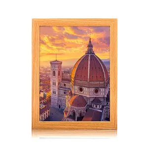 Florence Cathedral Creative Mirror, LED Art Frame, Wall or Table Decor, Three Light Colors, Birthday Gift, Thanksgiving, Christmas