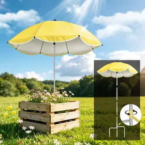 Plant care shade umbrella - reduces plant wilting and sunburn, upgraded with a 360° adjustable stand for enhanced stability, easy installation, an essential item for the care of potted plants.