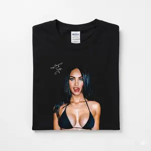 MEGAN FOX Star Tee , Famous Actresses Graphic Tee , Famous Music Artists Tee , Hollywood Star T-Shirt , Gift For Him , Gift For Her Hoodie , Sweatshirt ZK5 D2R Vintage Y2K Graphic T-Shirt