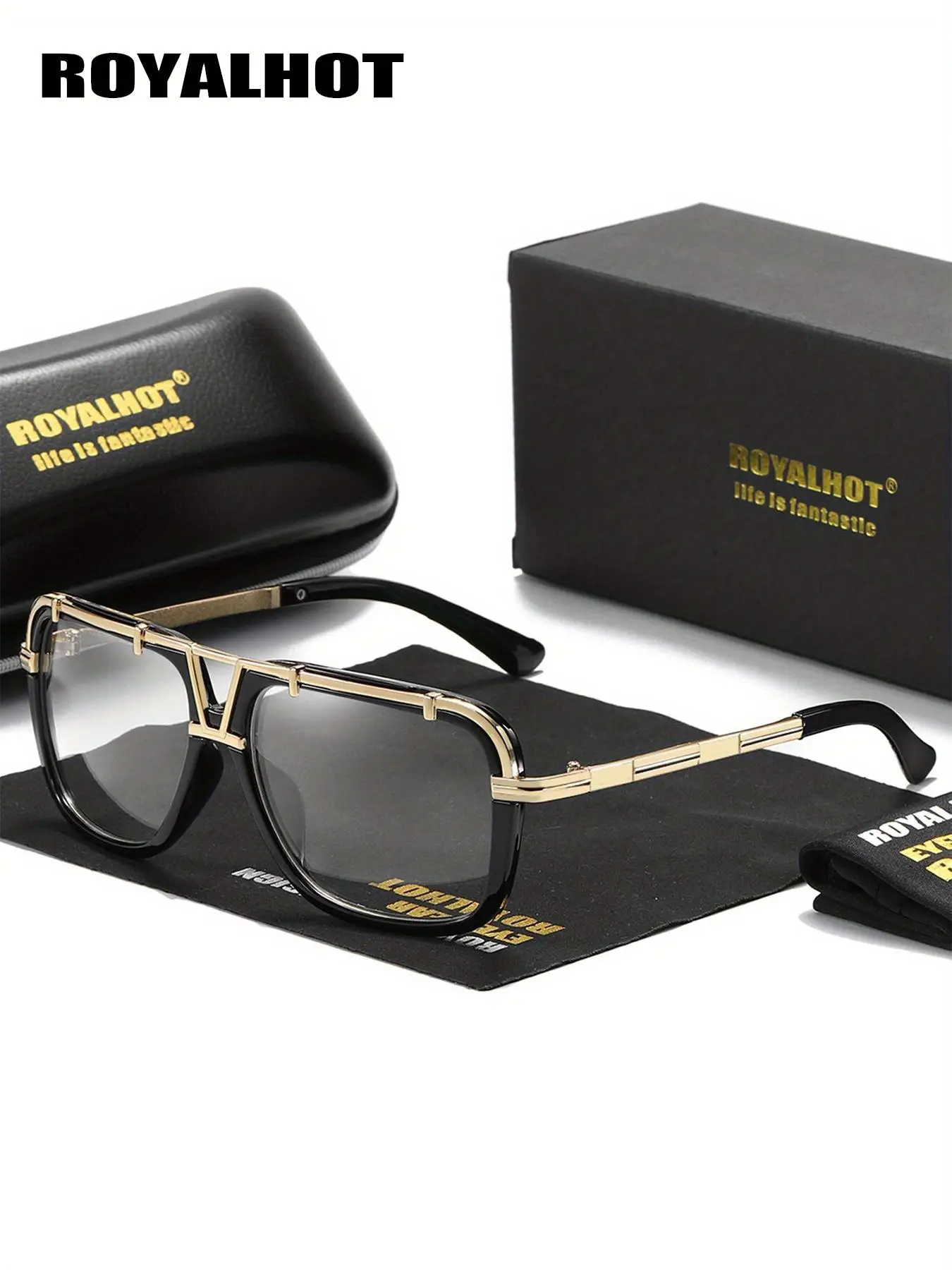 1 Pair Summer Top Bar Design Sunglasses, New Personality Travel Accessories for Women & Men, Lightweight and Durable for Outdoor Sun Protection Glasse