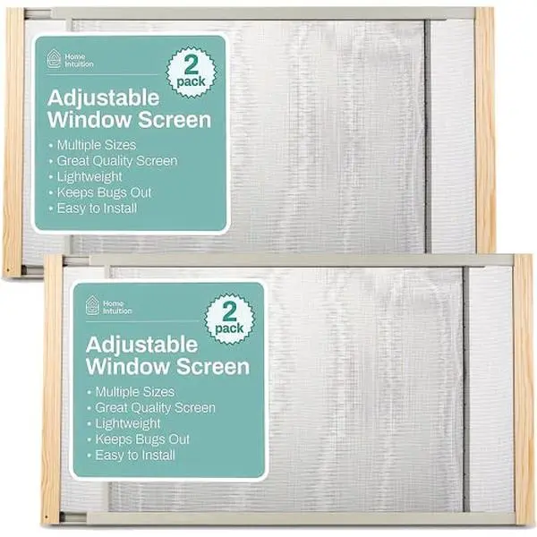 Horizontal Adjustable Window Screen, 2-Pack