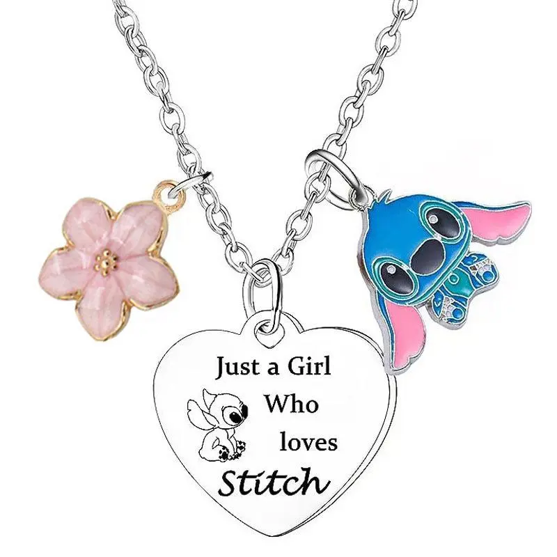 Disney Tiny Stitch Character Charm Collectible Pendant, Unisex Cute Costume Jewelry Necklace Accessory with Bold Personality, Compact for Collection, Collectibles, Funky