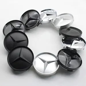 4Pc 75mm 60mm For Mercedes Benz AMG A/B/C/E/S Class W204 W205 W203 W206 W211 W212 W213 W201 W210 W220 W221 W222 W223 W251 GLC GLK CLA Car Wheel Center Hub Cap Rim Cover Stickers Car Accessories