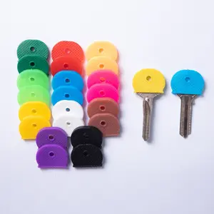 10pcs Colorful Keychains, Elastic Silicone Keycaps, Durable Identification Key Rings, Perfect for Organizing Keys, Ideal Gift Idea, Organizer, Keychain For Car Keys