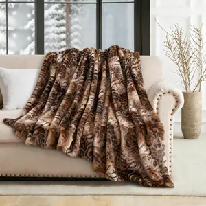 Leopard Print Fleece Blanket – Ultra Soft Flannel Throw, Queen (88"x92") & King (106"x92") Sizes | Cozy Warm Animal Pattern Bed Blanket