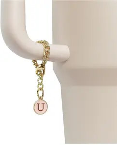 Pink Letter Charm Accessories for Cup