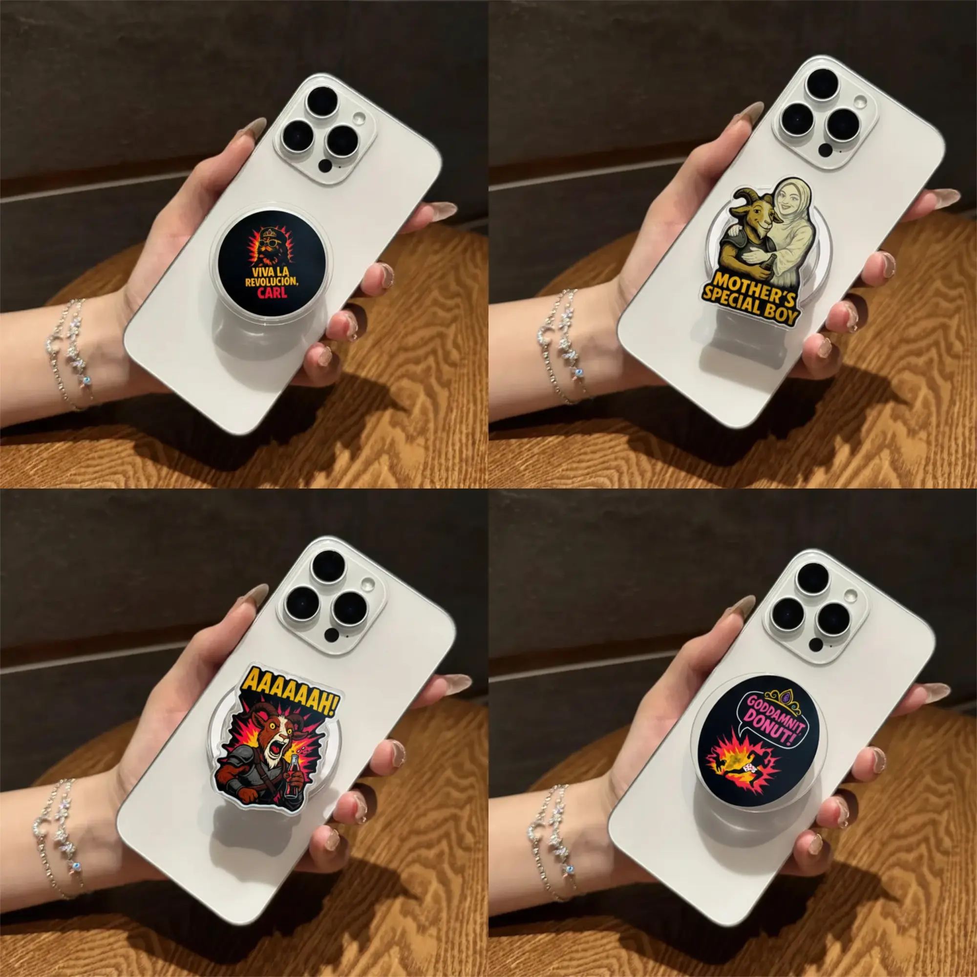 Funny Dungeon Crawler Carl Phone Grip - Magnetic Pop Socket & Kickstand - Fantasy Book Fan Gift