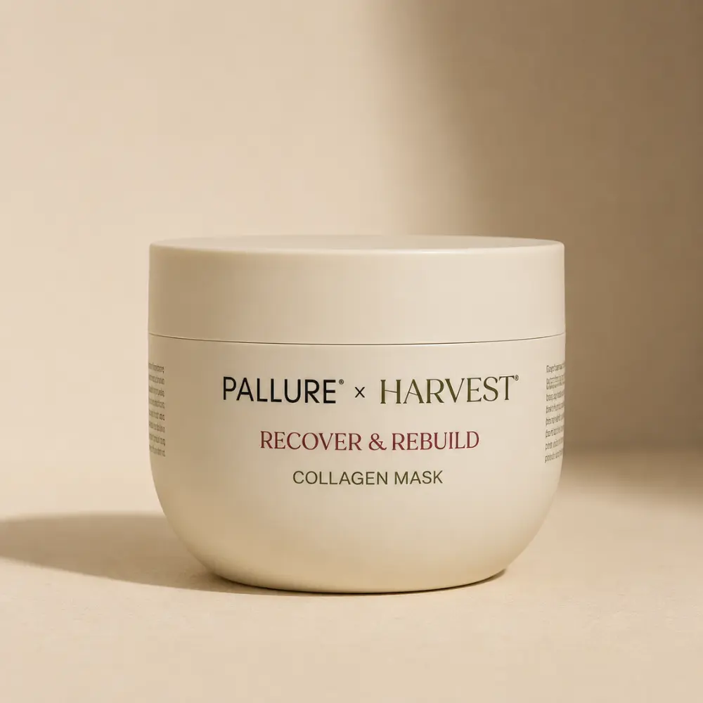 Pallure x Harvest Recover & Rebuild Collagen Mask - Deep Repair for Dry & Damaged Hair, Strengthening & Hydrating, for Dry, Damaged & Brittle Hair