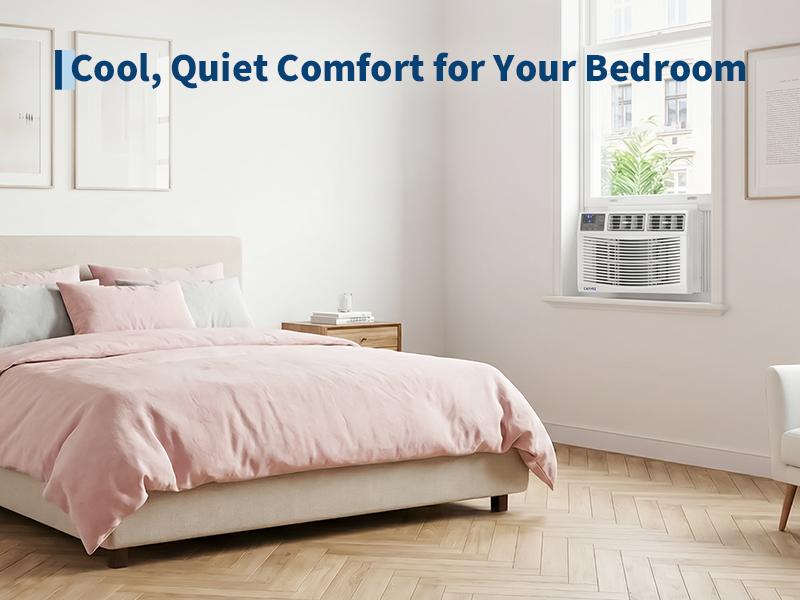 Garvee Window Air Conditioner, 8000 BTU Compact AC Unit, Energy Saving Window AC, Smart AC with 3 Modes Cool Dry Fan Speed Control,Cools Up to 350 Sq.Ft,115v Mini Air Conditioner for Bedroom,Office,Home