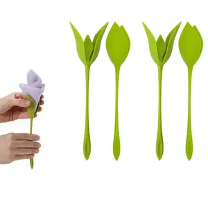 Set of  4 Flower Napkin Holder, Handcraft Rose Napkin Holders, Origami Flower Tools, Napkin Flower Maker for Wedding, Luncheons, Picnics, Banquet, Birthday