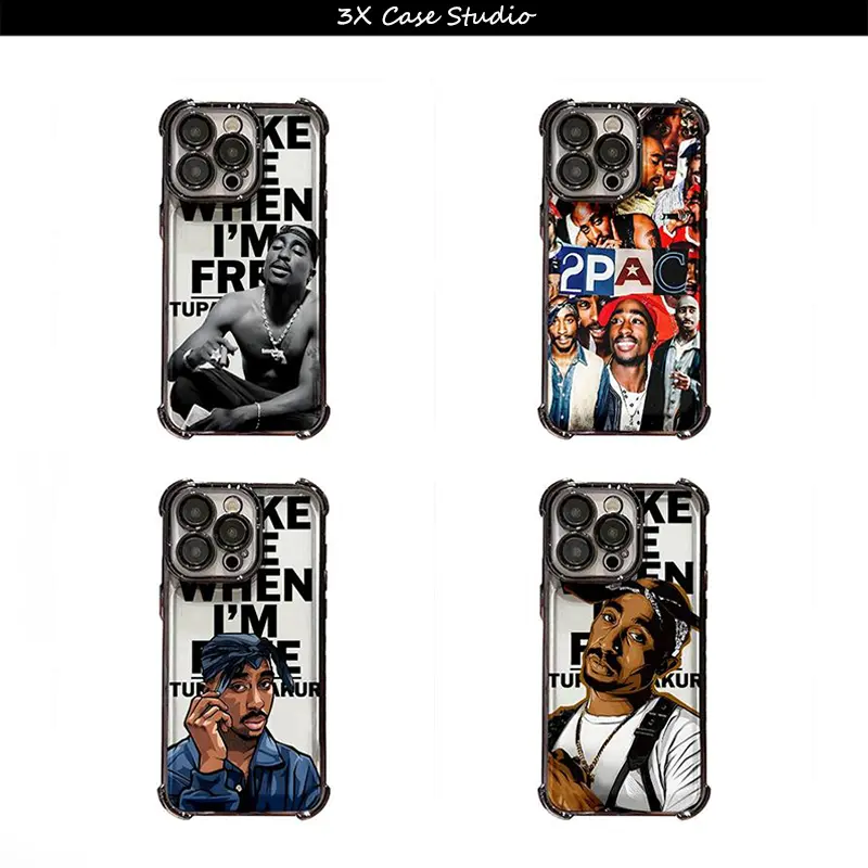 2PAC Tupac Rapper Phone Case For iPhone 17 16 15 14 13 12 Pro Max Plus Anti Fall Birthday And Holiday Gifts Case Cover