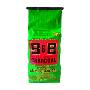 B&B Charcoal 8023446 20 lbs All Natural Hickory Lump, Charcoal