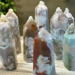 Flower Agate Cherry Blossom Point - Natural | High Quality | Spiritual Awakening | Opportunity | Balance | Feminine Energy flower agate small crystal